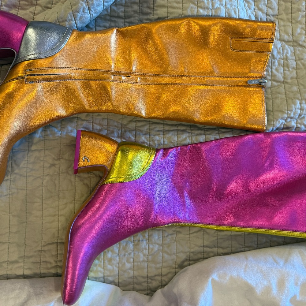 Sam Edelman circus colorblock boots size 6 boot - Picture 3 of 6